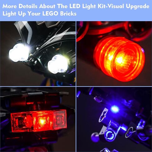 LED Light Kit for Lego Yamaha MT-10 SP 42159, 2023 Upgraded Creative Lighting Set Accessories Compatible with Lego 42159 Building Set (Lights Only, No Models) in Kuwait