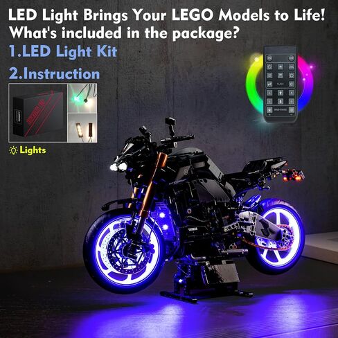 LED Light Kit for Lego Yamaha MT-10 SP 42159, 2023 Upgraded Creative Lighting Set Accessories Compatible with Lego 42159 Building Set (Lights Only, No Models) in Kuwait
