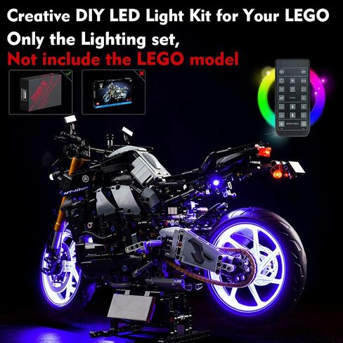 LED Light Kit for Lego Yamaha MT-10 SP 42159, 2023 Upgraded Creative Lighting Set Accessories Compatible with Lego 42159 Building Set (Lights Only, No Models) in Kuwait