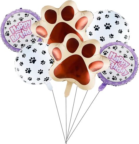 بالونات حفلات الكلاب، بالونات على شكل مخالب القهوة للكلاب الأليفة، مستلزمات تزيين حفلات أعياد الميلاد للأطفال in Kuwait