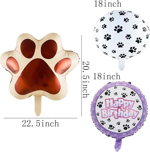 بالونات حفلات الكلاب، بالونات على شكل مخالب القهوة للكلاب الأليفة، مستلزمات تزيين حفلات أعياد الميلاد للأطفال in Kuwait