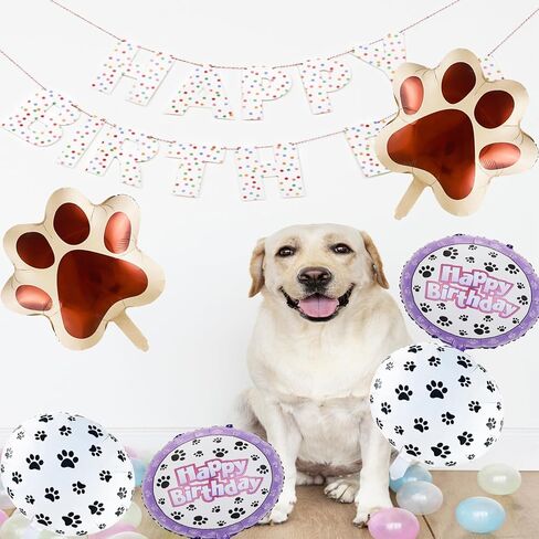 بالونات حفلات الكلاب، بالونات على شكل مخالب القهوة للكلاب الأليفة، مستلزمات تزيين حفلات أعياد الميلاد للأطفال in Kuwait