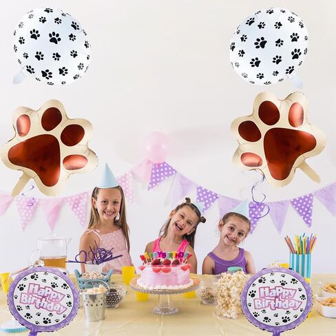 بالونات حفلات الكلاب، بالونات على شكل مخالب القهوة للكلاب الأليفة، مستلزمات تزيين حفلات أعياد الميلاد للأطفال in Kuwait