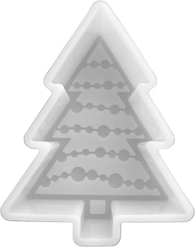 Christmas Tree Freshie Silicone Mold | 3.25" Wide x 4.25" Long x 1" Deep | Freshies, Silicone Mold for Epoxy, Resin, Car Candle| Christmas Tree with Lights for Scented Aroma Beads Holiday in Saudi Arabia