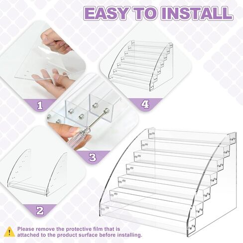 اسلوكر.لي منظم زجاجات الطلاء من 7 طبقات وحامل فرش الطلاء، رف عرض طلاء هوايات، حامل طلاء اكريليك لتخزين الطلاء الحرفي، مجموعة الطلاء المصغرة الاكريليك in Kuwait