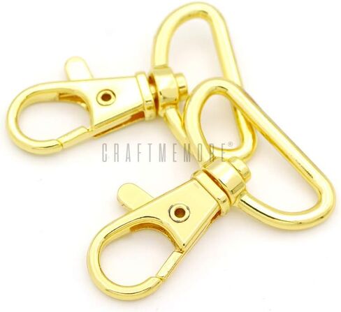 CRAFTMEMORE Swivel Lobster Claw Clasps Classic Trigger Snap Hooks CS10 Purse Landyard Clip 5/8" 3/4" 1" Pack of 10 (1 Inch, Silver) in Kuwait