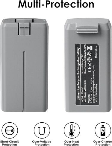 KUWATA Newly Upgraded Intelligent Flight Battery for DJI Mini 2 SE/Mini 2/ Mini SE, 2400mAh Drone Replacement Battery Can Be Charged at Full-Speed with The Official DJI 18W & 30W Charger in Kuwait