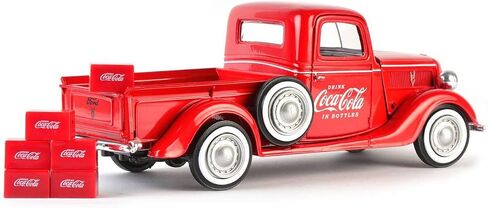 1937 Ford Pickup Truck Coca-Cola أحمر مع 6 زجاجات ملحقات كرتون 1/24 Diecast Model Car من Motorcity Classics""" in Saudi Arabia