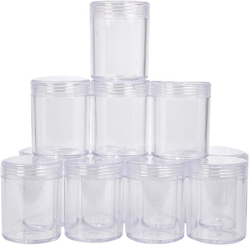 The Beadsmith Personality Case - Clear Storage Organizer Box, 6.25 x 4.75 x 2.1 inches - Includes 12 Small Containers with lids - 1.5 x 2 inches, Bead Holder in Saudi Arabia