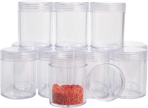 The Beadsmith Personality Case - Clear Storage Organizer Box, 6.25 x 4.75 x 2.1 inches - Includes 12 Small Containers with lids - 1.5 x 2 inches, Bead Holder in Saudi Arabia