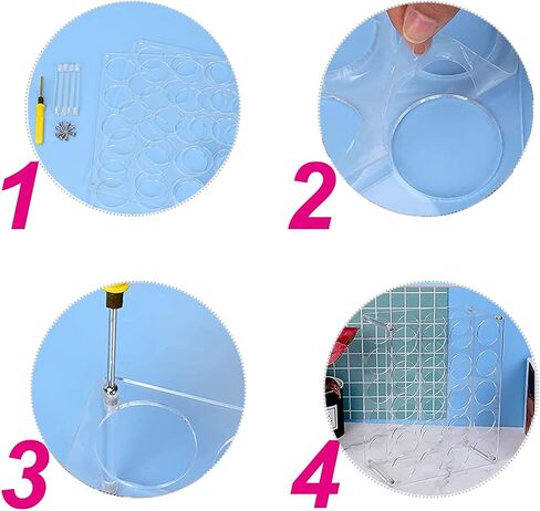 حامل لفافة الفينيل من AOFLLU، رف عرض أكريليك منظم للتخزين مكون من 20 فتحة، حامل حامل لفافة قوي وخفيف الوزن لتزيين غرفة الورق الفنية، لفات 2 بوصة، شفاف in Kuwait