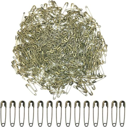 500 Pieces Safety Pins 20mm Small Sewing Pins Metal Mini Safety Pins for Home Office Art Craft Jewelry Making (XBZ/Black) in Kuwait