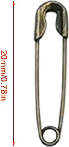 500 Pieces Safety Pins 20mm Small Sewing Pins Metal Mini Safety Pins for Home Office Art Craft Jewelry Making (XBZ/Black) in Kuwait