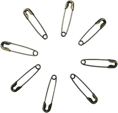 500 Pieces Safety Pins 20mm Small Sewing Pins Metal Mini Safety Pins for Home Office Art Craft Jewelry Making (XBZ/Black) in Kuwait