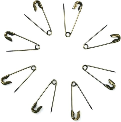 500 Pieces Safety Pins 20mm Small Sewing Pins Metal Mini Safety Pins for Home Office Art Craft Jewelry Making (XBZ/Black) in Kuwait