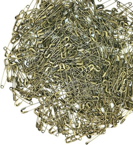 500 Pieces Safety Pins 20mm Small Sewing Pins Metal Mini Safety Pins for Home Office Art Craft Jewelry Making (XBZ/Black) in Kuwait