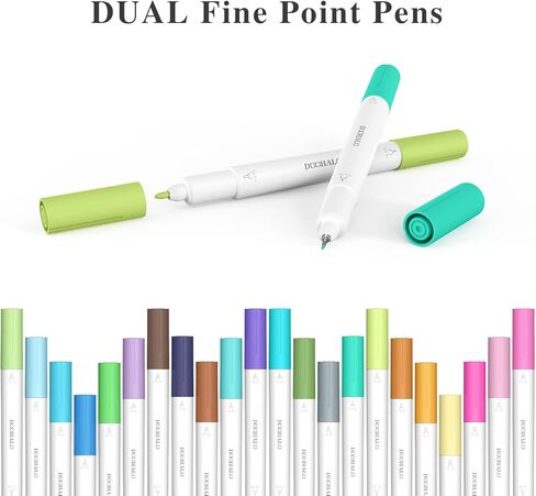 أقلام DOOHALO ذات النقاط الدقيقة لأقلام Cricut Joy ذات الرأس المزدوج مع 0.4 طرف 1.0 طرف 48 عبوة لكل مجموعة لكتابة ملحقات الرسم للحرف الفنية in Kuwait