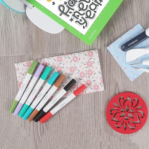 أقلام DOOHALO ذات النقاط الدقيقة لأقلام Cricut Joy ذات الرأس المزدوج مع 0.4 طرف 1.0 طرف 48 عبوة لكل مجموعة لكتابة ملحقات الرسم للحرف الفنية in Kuwait