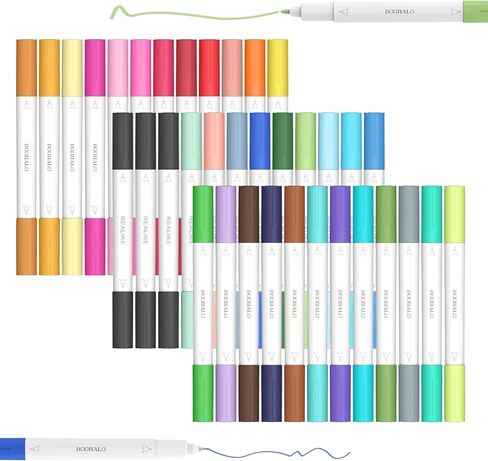 أقلام DOOHALO ذات النقاط الدقيقة لأقلام Cricut Joy ذات الرأس المزدوج مع 0.4 طرف 1.0 طرف 48 عبوة لكل مجموعة لكتابة ملحقات الرسم للحرف الفنية in Kuwait