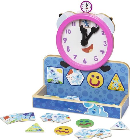 Melissa & Doug Blue's Clues & You! Wooden Tickety Tock Magnetic Clock (31 Pieces) in Saudi Arabia