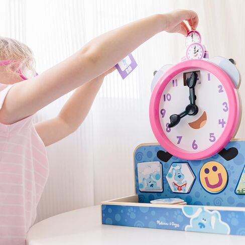 Melissa & Doug Blue's Clues & You! Wooden Tickety Tock Magnetic Clock (31 Pieces) in Saudi Arabia