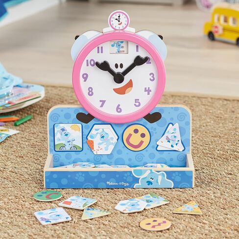 Melissa & Doug Blue's Clues & You! Wooden Tickety Tock Magnetic Clock (31 Pieces) in Saudi Arabia