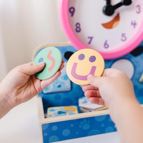 Melissa & Doug Blue's Clues & You! Wooden Tickety Tock Magnetic Clock (31 Pieces) in Saudi Arabia