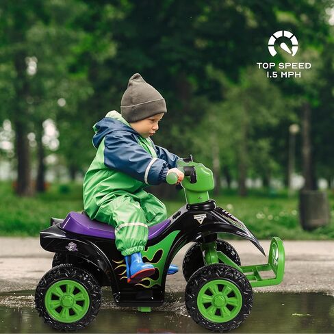 Sonic The Hedgehog 6V ATV Quad للأطفال - لعبة ركوب قوية وآمنة مع بطارية قابلة لإعادة الشحن - القيادة الأمامية والعكسية - سعة الوزن القصوى 55 رطلاً - للأعمار من 2-3 سنوات in Kuwait