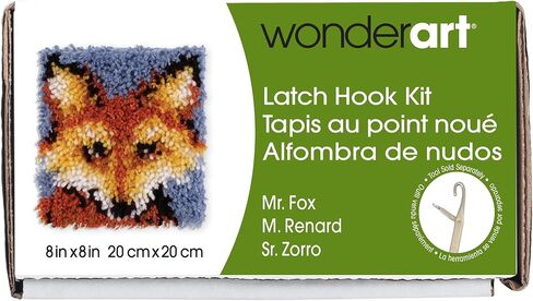 Wonderart Butterfly Latch Hook Kit, 8" X 8" in Saudi Arabia