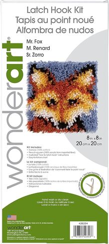 Wonderart Butterfly Latch Hook Kit, 8" X 8" in Saudi Arabia