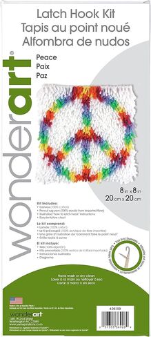 Wonderart Butterfly Latch Hook Kit, 8" X 8" in Saudi Arabia