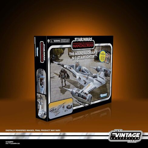ستار وورز ذا فينتاج كوليكشن The Mandalorian's N-1 Starfighter، The Mandalorian 3.75 بوصة مركبة وشخصيات مجسمة، للأعمار من 4 سنوات فما فوق in Kuwait
