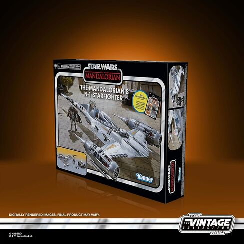 ستار وورز ذا فينتاج كوليكشن The Mandalorian's N-1 Starfighter، The Mandalorian 3.75 بوصة مركبة وشخصيات مجسمة، للأعمار من 4 سنوات فما فوق in Kuwait