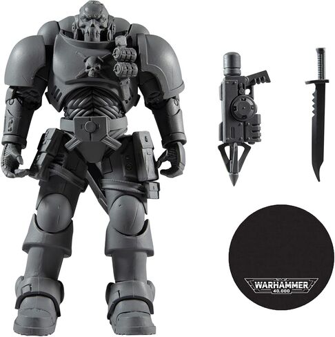 ألعاب ماكفارلين Warhammer 40,000 Space Marine Reiver (مقاومة للفنانين) مع قاذفة العنب وقاعدة مجسمة مقاس 7 بوصات in Saudi Arabia