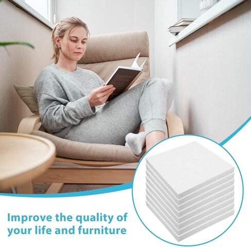 Nuenen 8 Pieces Upholstery Cushion Foam 15 x 13 x 0.8 Inch High Density Foam Craft Cushion Foam Couch Cushion Replacement for Sofa Chair Padding Support Replacement Repair in Saudi Arabia