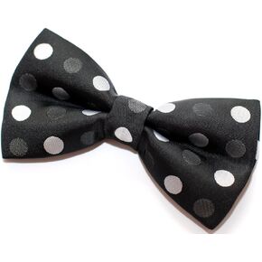 Retreez Two-Colour Polka Dots Woven Microfiber Pre-tied Bow Tie (5")