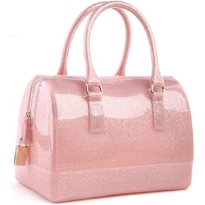 MIFORINES Ladies Summer Jelly Pillow-shaped Top Handle Handbag Candy Color Transparent Crystal Purse in Saudi Arabia