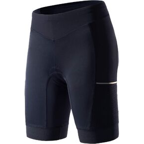 MY KILOMETRE Womens Triathlon Shorts 8" Inseam Tri Shorts with Side Pockets Adjustable Drawstring
