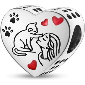 MULA 925 Sterling Silver Charms for Bracelets and Necklaces Cute Cat Dog Elephant Animal Family Beads Dangle Pendants Jewelry Gifts for Women Girls in Saudi Arabia