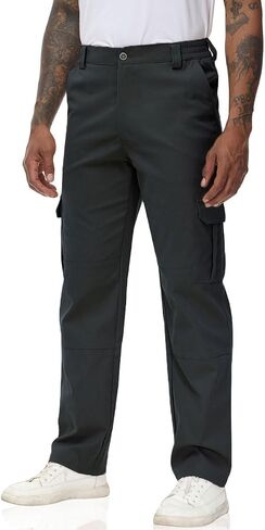 Soojun Men's Elastic Waist Relaxed Fit Stretch Cargo Pant in Kuwait