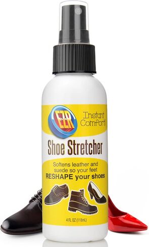 EZR Shoe Stretch Spray - Softener & Stretcher Shoe Spray To Instantly Increase Comfort & Loosen Tight Spots In Leather Shoes, Sneakers, Loafers, Sandals, Suede, Nubuck, Canvas, & High Heels, 4 Fl Oz in Saudi Arabia