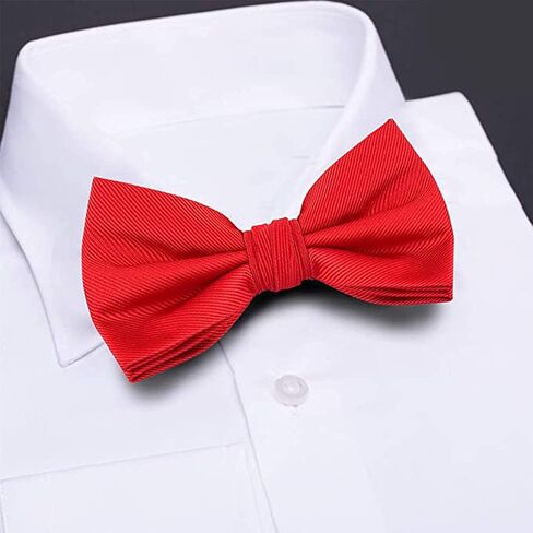Luther Pike Seattle Bow Ties For Men - Mens Woven Pre Tied Bowties, Bowtie Tuxedo Solid Color Formal Bow Tie for Costume in Kuwait