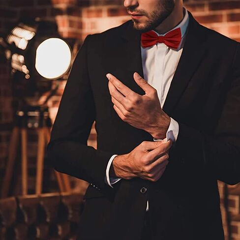 Luther Pike Seattle Bow Ties For Men - Mens Woven Pre Tied Bowties, Bowtie Tuxedo Solid Color Formal Bow Tie for Costume in Kuwait