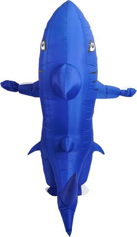 زي قرش قابل للنفخ من جاردنتايم للبالغين من الجنسين زي هالوين تفجير بذلة لكامل الجسم بدلة كاركارياس بالهواء المنفوخ لحفلات الهالوين التنكرية in Kuwait