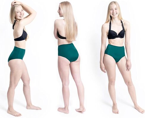 Period Swimwear - Black Menstrual Leakproof Bikini Bottoms - High Waisted Swim Bottoms for Teens, Girls, Women in Kuwait