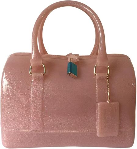 MIFORINES Ladies Summer Jelly Pillow-shaped Top Handle Handbag Candy Color Transparent Crystal Purse in Saudi Arabia