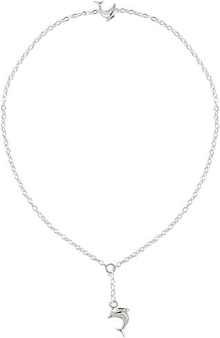 Hoops & Loops 925 Sterling Silver Twin Dolphins Open Toe Ring Anklet Set for Women Teen Girls Men, 9 Inches + 1 Inch Extender | Boho Cute Summer Beach Anklet Foot Jewelry in Saudi Arabia