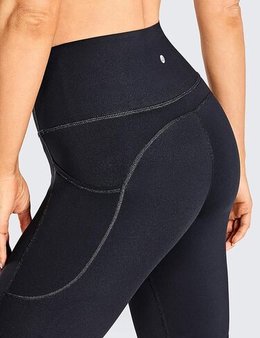 CRZ YOGA Women's Naked Feeling Long Biker Shorts - 10'' High Waisted Workout Gym Running Spandex Shorts Side Pockets in Kuwait