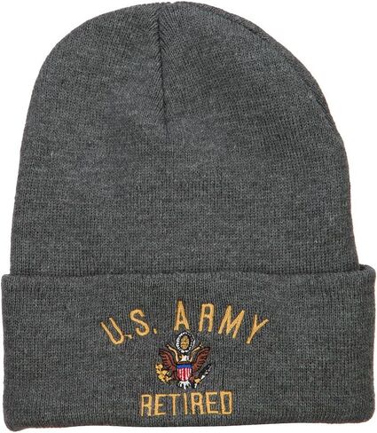 e4Hats.com US Army Retired Military Embroidered Long Beanie in Saudi Arabia