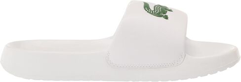 Lacoste Men's Croco 1.0 Slide Sandal, White/Green, 13 in Saudi Arabia